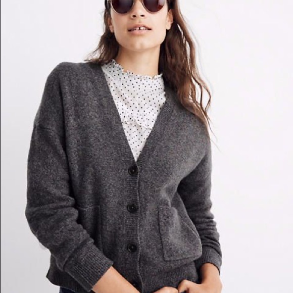 Madewell Short Kent Ex-Boyfriend Cardigan Sweater - Picture 1 of 4